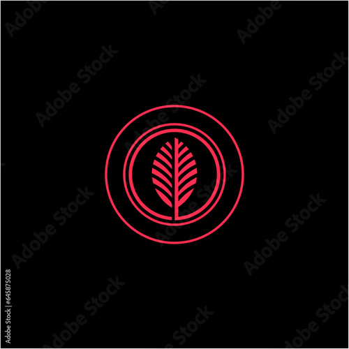 circle leaf logotype