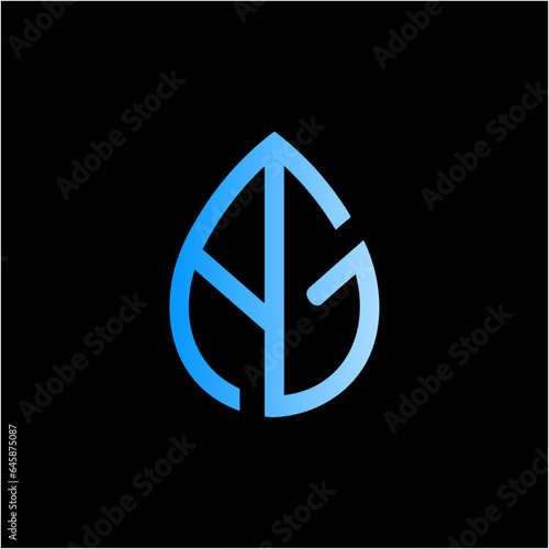 vector logo leaf outline
