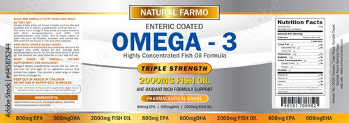 fish oil supplements pill bottle packaging label	