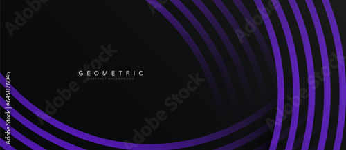 Violet abstract background with glowing circle curve geometric lines. Modern shiny purple lines pattern. Modern Landing Page, Template, and websites. Vector illustration