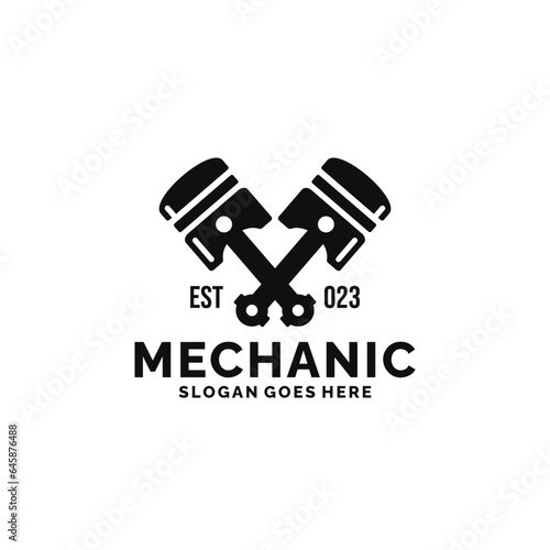 Piston logo design vector illustration