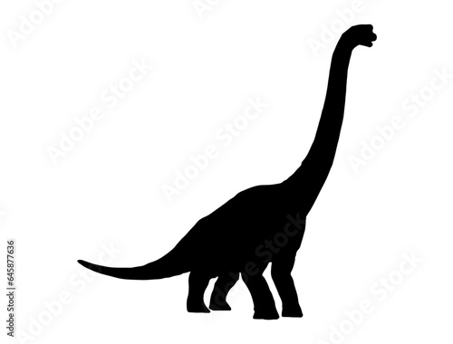 Brachiosaurus silhouette vector art white background © Rabia