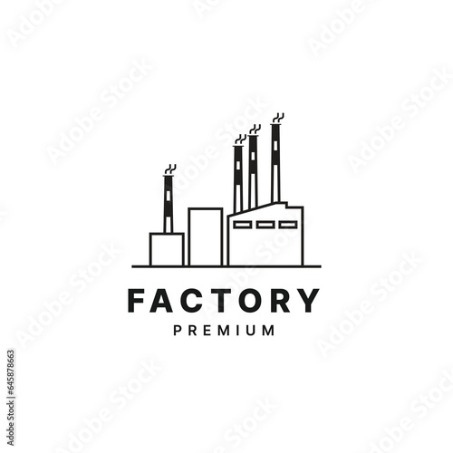 Factory building logo design vector