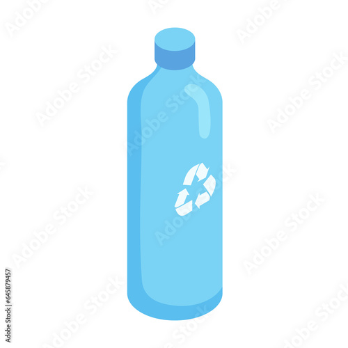 Green technology element isometric icon.