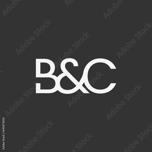 B and C alphabet monogram logo simple vector. Initial C and B abstract monogram letter alphabet logo design