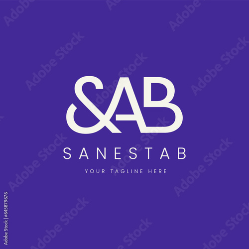 SAB, BSA, ABS, BAS, Abstract initial monogram letter alphabet logo design. Simple vector logo brand for apparel, fashion, boutique, business and company