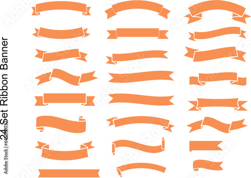 set of ribbons banner