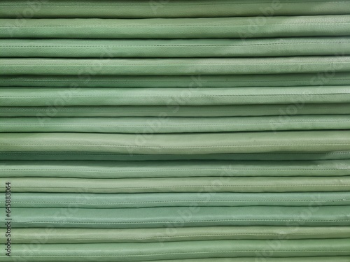 close up of green layer mattress 