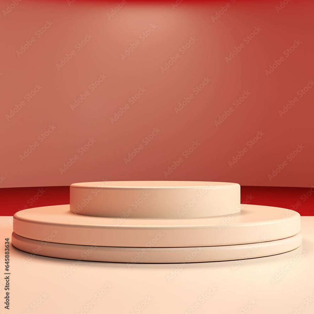 Pink product display 3d rendering Pink product display 3d rendering