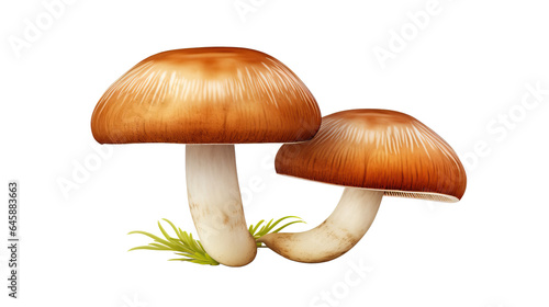 Boletus mushroom isolated on transparent or white background