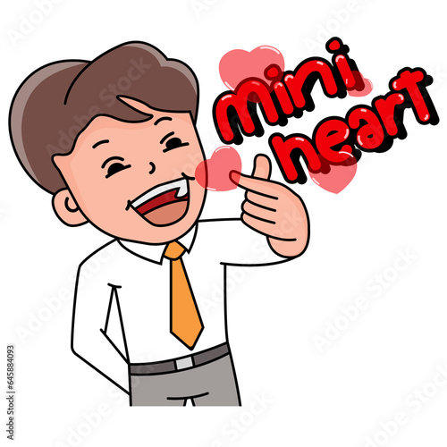 Wallpaper Mural Businessman mini heart gesture Torontodigital.ca