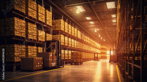 Wallpaper Mural Automatic warehouse with high shelves. Generative Ai Torontodigital.ca