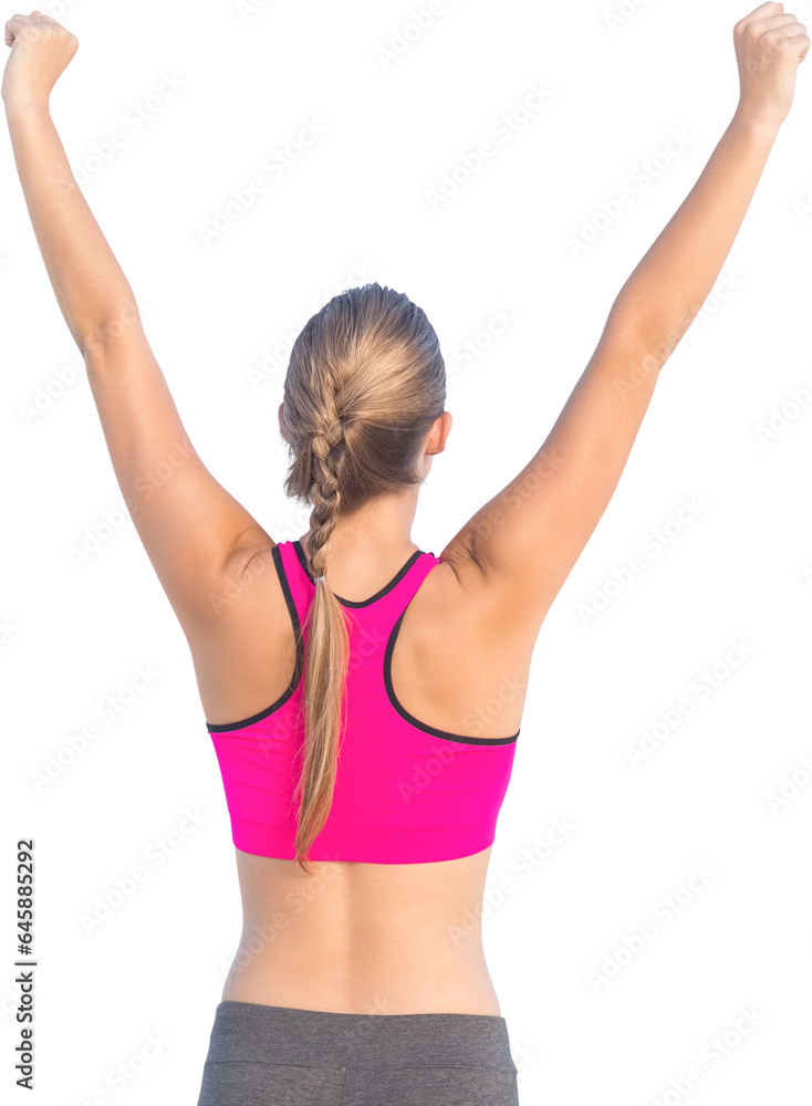 Digital png photo of caucasian woman exercising on transparent background Digital png photo of caucasian woman exercising on transparent background