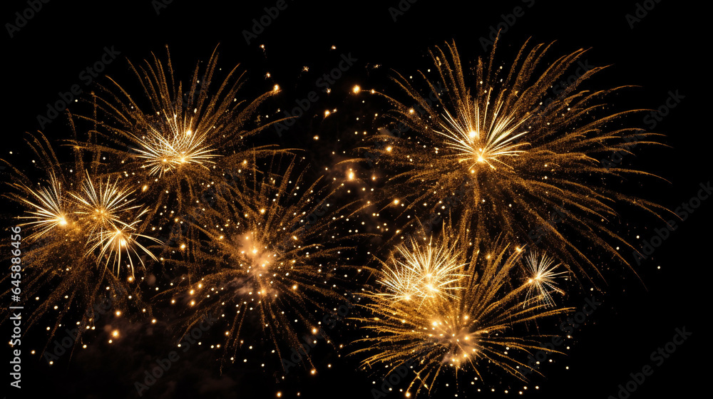 Fototapeta premium fireworks in the night sky. Generative Ai
