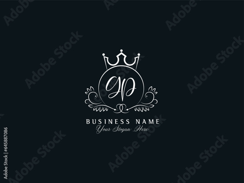 Floral GP Luxury Logo, Feminine Gp pg Business Logo Icon Design For All Kind Of Use
