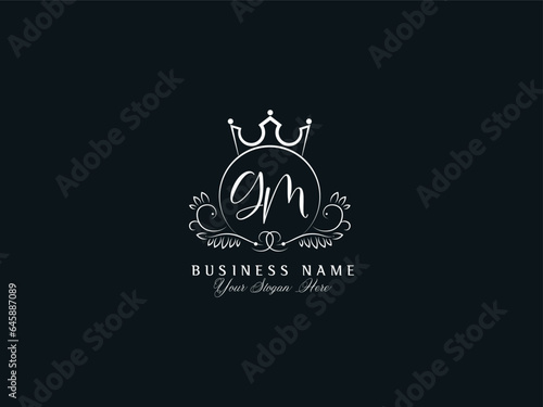 Floral GM Luxury Logo, Feminine Gm mg Business Logo Icon Design For All Kind Of Use