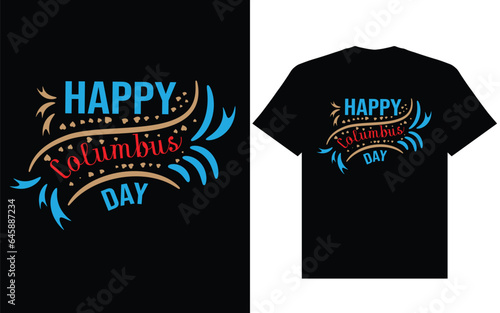 Happy columbus day t shirt design, Happy columbus day usa america design t shirt eps.....