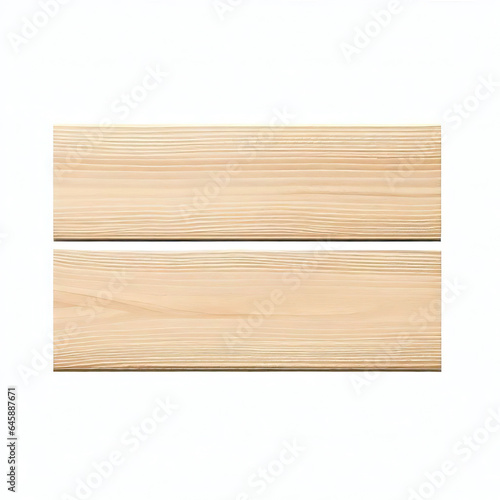 Wooden board isolated on a white background. Top view. empty wooden table front view isolated on a white background. Generative AI 