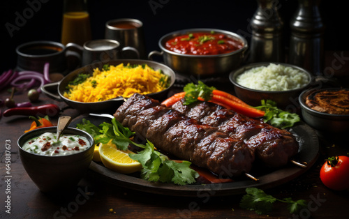 Kebab, traditional turkish, greek meat food