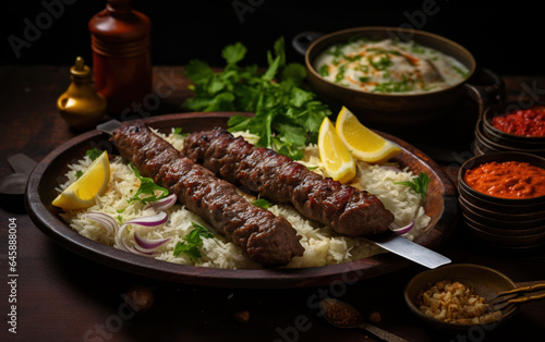 Kebab, traditional turkish, greek meat food