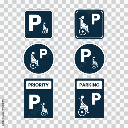 Disable Parking sign and symbol design vector illustration
