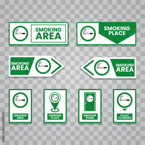 Warning smoking area sign and symbol graphic design vector illustration