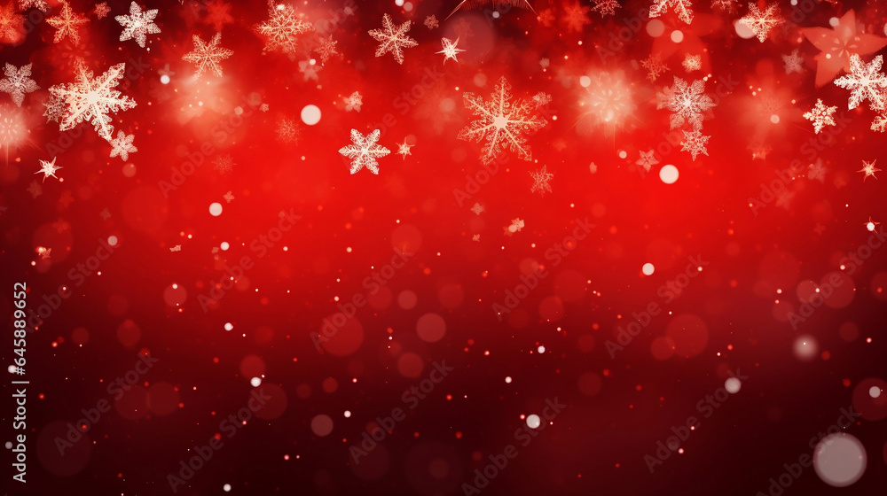 red christmas background with snowflakes and stars, xmas promotional banner texture red christmas background with snowflakes and stars, xmas promotional banner texture