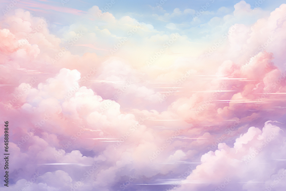 pastel clouds in the style of watercolor.