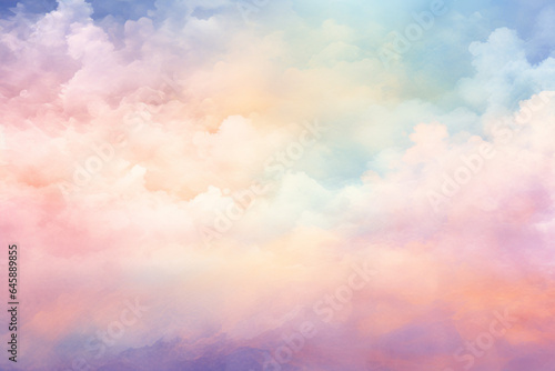 pastel clouds in the style of watercolor.