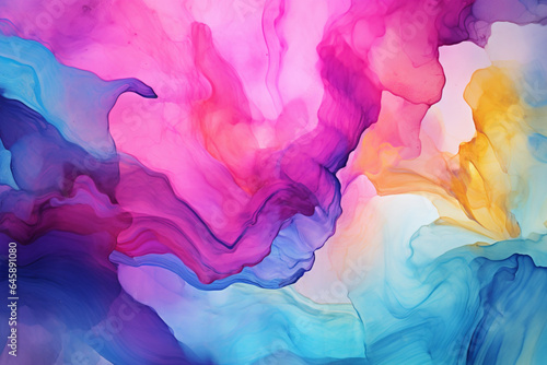Colorful Alcohol Ink Background, abstract