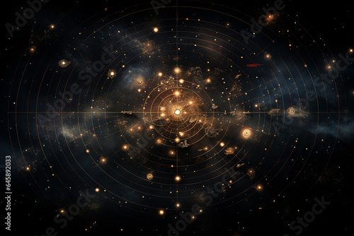 a star map for a fantasy universe, astrology
