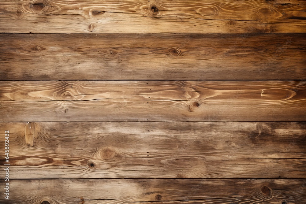 Naklejka premium Brown wood plank texture background. Generative AI image