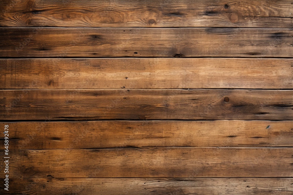 Fototapeta premium Brown wood plank texture background. Generative AI image