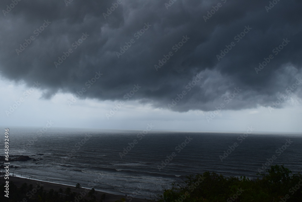 storm clouds over the sea