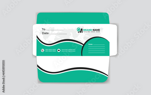 Creative business minimalist layout envelope design template 
