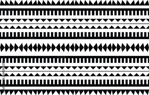 aztec seamless pattern. rug textile print texture Tribal design, geometric symbols for logo, cards, fabric decorative works. traditional print vector illustration. on black and white background.