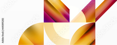 Minimalist marvel - squares and circles unite in harmonious geometry. Muted tones weave serene backdrop where structured tiles form dance of timeless elegance, epitomizing modern simplicity