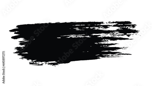 Grunge badger brush, Hand-drawn black sticker. Ink Stroke Brushes. Grunge PaintBrush design vector illustration. © hefni