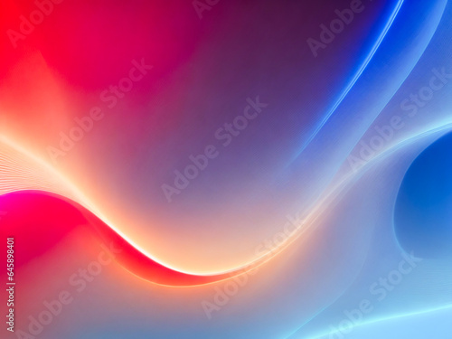 3D abstract neon light blue purple glowing geometric background