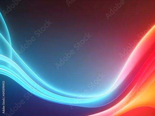 3D abstract neon light blue purple glowing geometric background