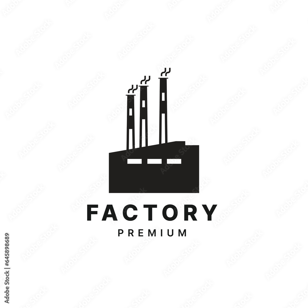 Old Factory hipster vintage logo vector icon illustration