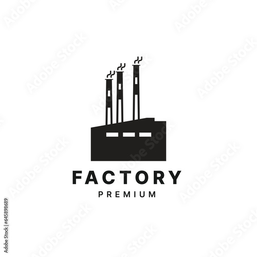 Old Factory hipster vintage logo vector icon illustration