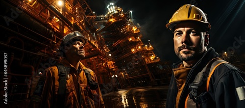 Oil Rig Worker  An oil rig worker operates heavy machinery on a remote and hazardous offshore platform.Generated with AI
