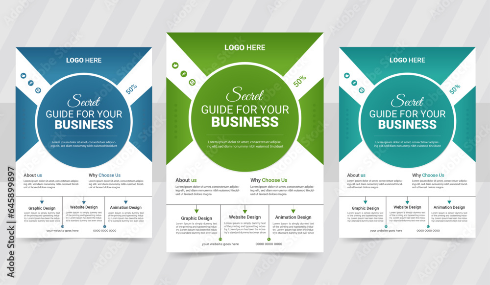 business flyer design. corporate design vector illustration