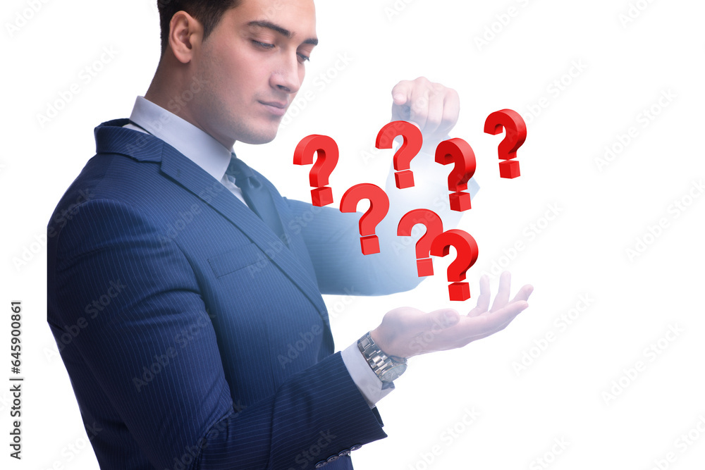 Concept of uncertainty with question mark Concept of uncertainty with question mark