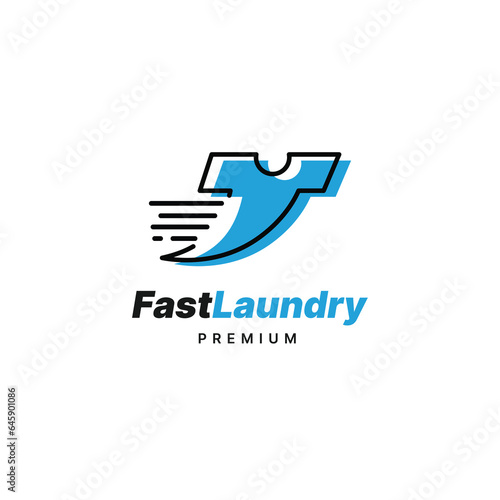 Fast Laundry logo designs template