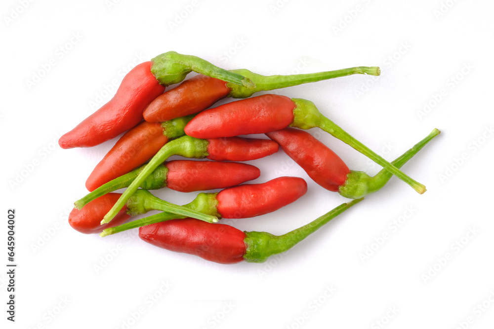 Chili pepper isolated on white background.  Red chili pepper.