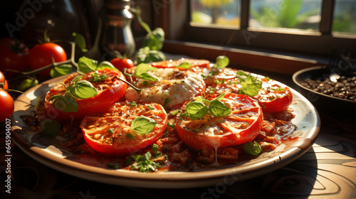 bruschetta with tomatoes and oil UHD wallpaper Stock Photographic Image