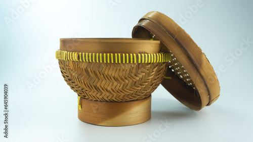 Wakul, bakul nasi, rice basket from bamboo leaf photo