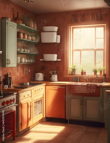 A kitchen room 